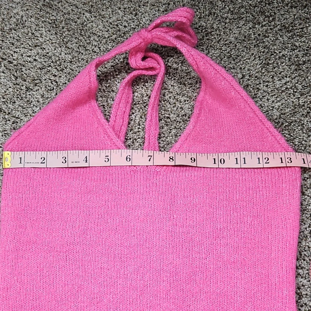 Princess Polly Blair Mini Dress Hot Pink Women's Size XS/S Knit Halter Dress - Picture 6 of 10